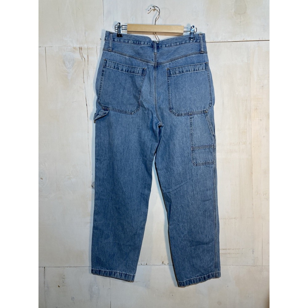 Madewell Carpenter Jeans Womens Sz 32 Blue Denim High Rise Utility Workwear